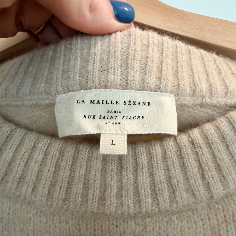 Sezane Amiel Jumper Vanilla - Size L - Picture 3 of 3